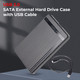 USB 3.0 SATA External Hard Drive Case 2.5 Inch Enclosure Caddy HDD SSD Black